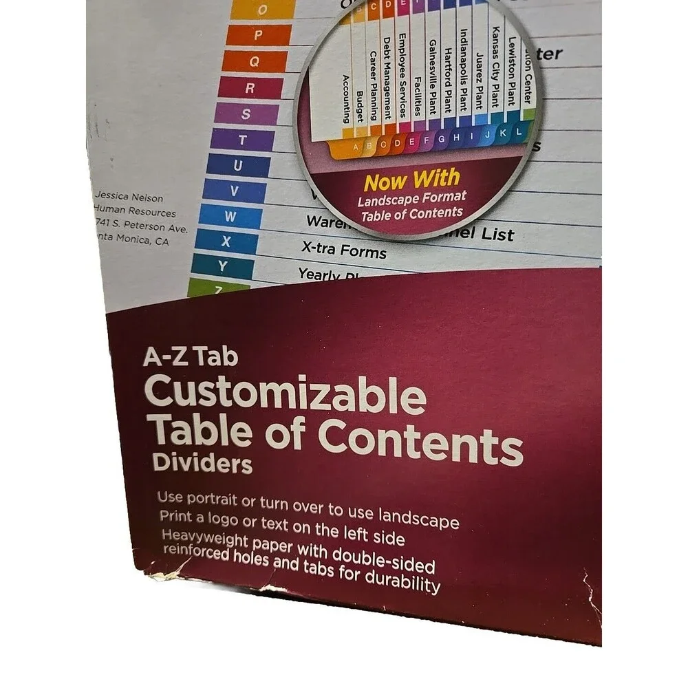 Avery 11832 A-Z Tab Dividers, 8-1/2